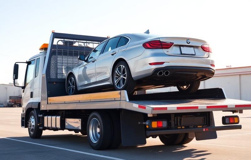 Onze takelwagen haalt een niet-rijdende auto op